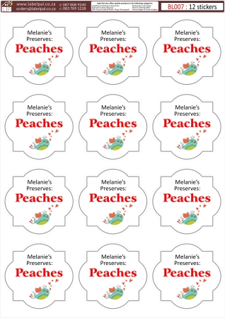 Bottle Labels (sheet of 12)- Can be customised | Label Pal | Personalised and Customised Labels ...