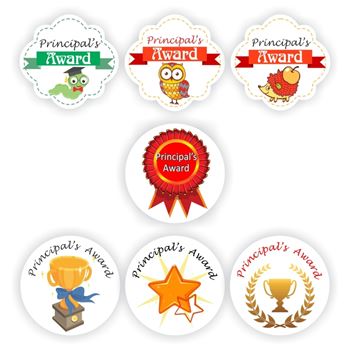 Picture of Principal's Award Stickersx 48 units, Trophies