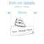 Picture of Iron on clothing labels  34mm x 14mm -  Set of 42  (CREATE YOUR OWN)