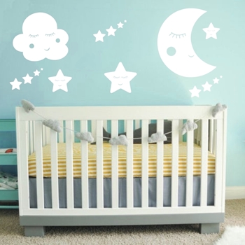 Moon stars and Cloud