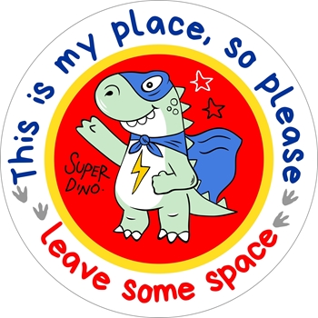 Picture of Social Distancing Stickers/Decals-12 units