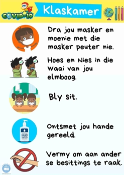 Picture of Poster Afrikaans-Covid19-Klaskamer-Printed onto 135gsm Poster Paper
