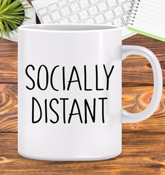 Picture of COVID-19 Socially Distant -Personalised mug