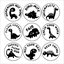 Picture of 9 x  DINOSAURS Stamper Set- 20 mm Round