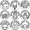 Picture of 9 x  SWEETS & CAKES Stamper Set- 20 mm Round