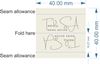 Picture of 40mm x 40mm , Polyester Satin Tags, 60 units
