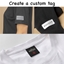 Picture of Custom Tags Polyester Satin