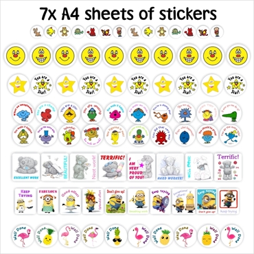 Happy and Sad face stickers reward kids teachers A4 sheet