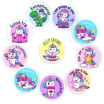 Unicorn Stickers 120 units