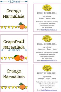 Marmelade labels 45x45mm